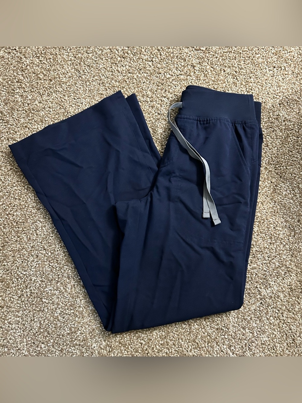 Figs wide leg navy scrub pants